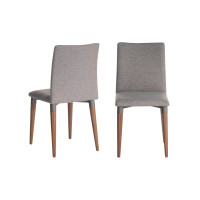 Manhattan Comfort 2-1011453 Charles 2-Piece Dining Chair in Grey 